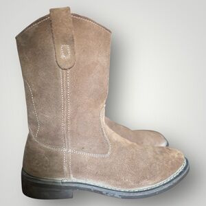 Brahma Del Rio Brown Suede Western Ranch Hunting Work Boots Men’s Size 8.5